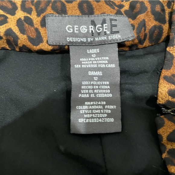 George Brown Leopard High Low Skirt Ruffle - Picture 3 of 4